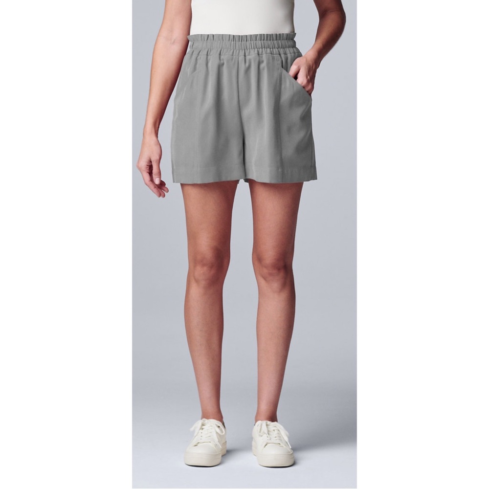Simply Vera Vera Wang High-Waisted Soft Shorts In Gray